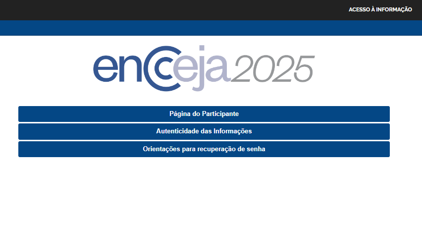 página do participante encceja 2025