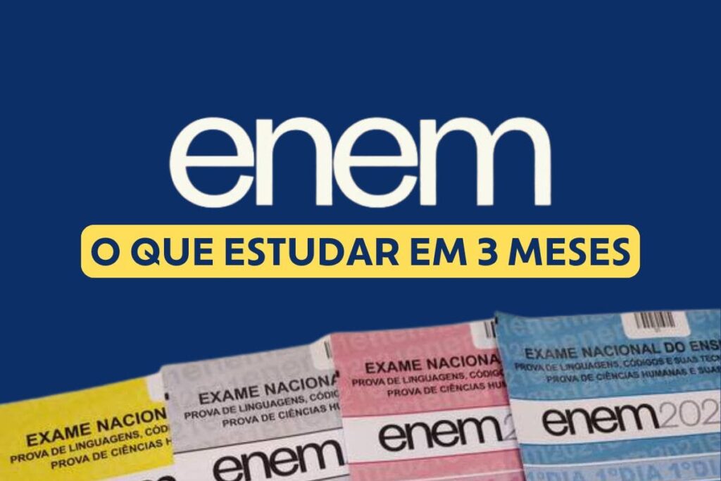 Enem 2025: veja o que estudar em 3 meses com cronograma gratuito