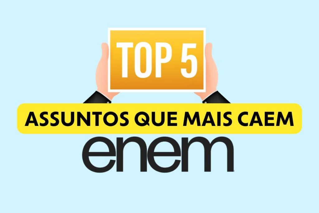2 meses para o Enem 2025: TOP 5 assuntos que mais caem em cada matéria