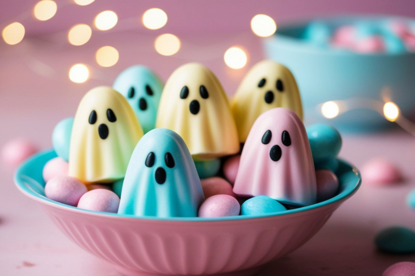 doces decorados de fantasminhas