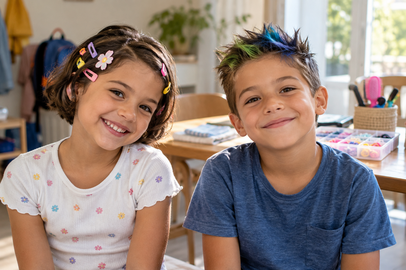 ideias de penteados de cabelo maluco para cabelos curtos em menina e menino