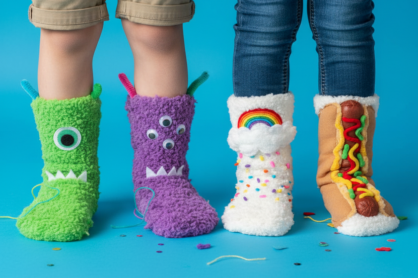 meias customizadas para o dia da meia maluca