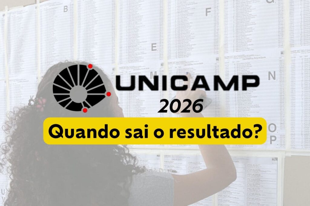 Candidata olhando lista de aprovados no vestibular; saina quando sai o resultado da Unicamp 2026