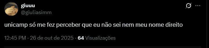 Opinião de candidato sobre a prova da Unicamp 2026 no X