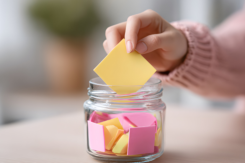 atividade do pote da gratidão para o dia de ação de graças