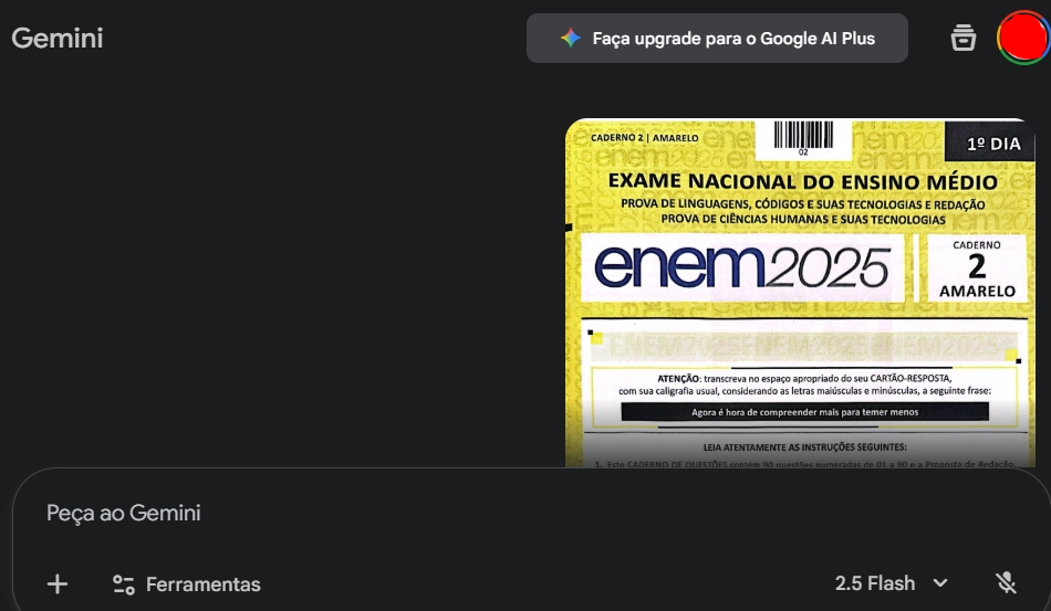 Enem 2025: colocamos ChatGPT, Gemini e Grok pra fazer a prova; veja quem foi melhor!