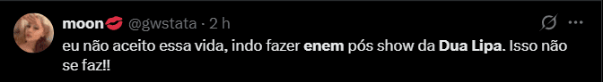 Meme dua lipa e enem