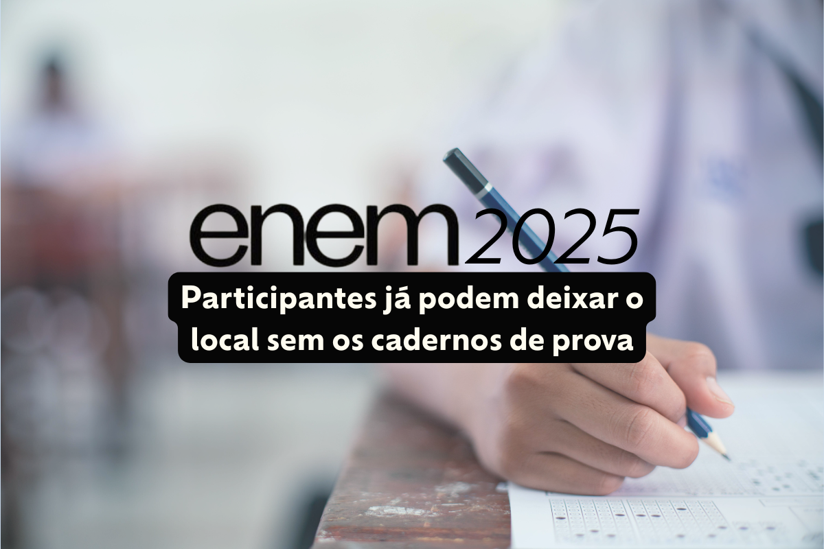 Enem 2025: participantes já podem deixar o local sem os cadernos de prova