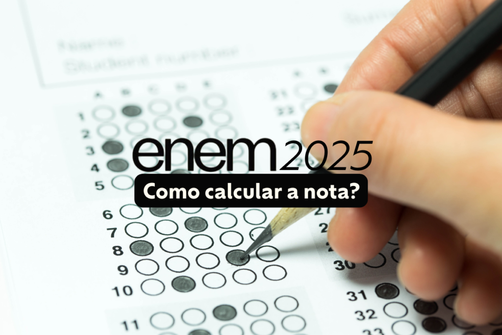 Ilustração cartão de respostas enem com frase