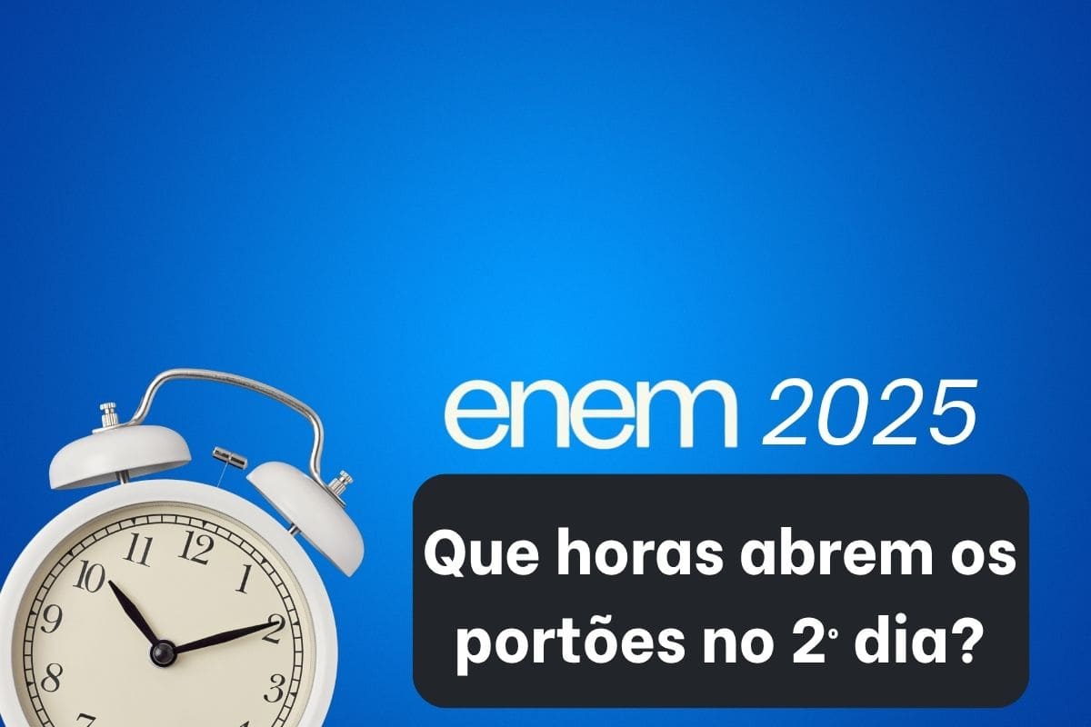 Que horas abrem os portões do Enem 2025 no segundo dia?