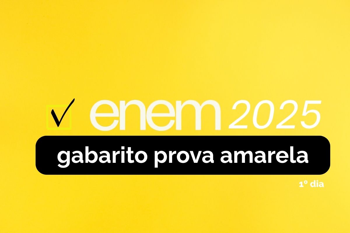 Gabarito Enem 2025: prova amarela