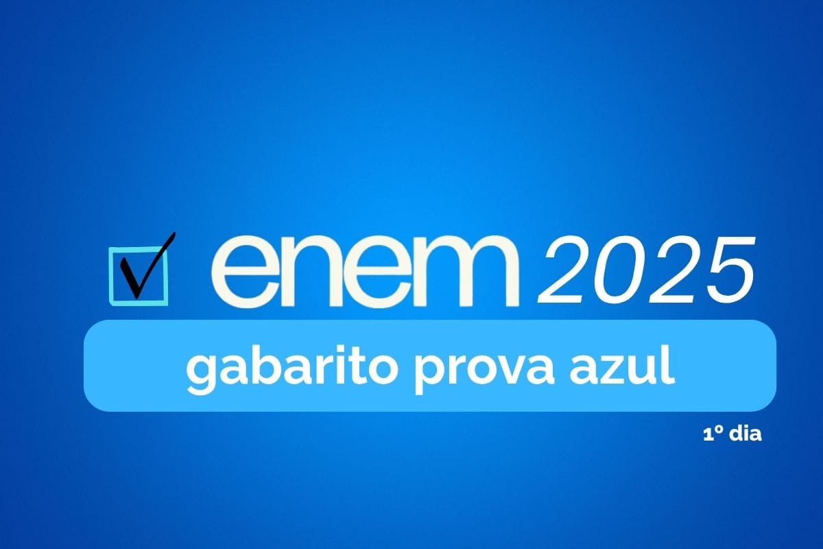 Gabarito Enem 2025: prova azul