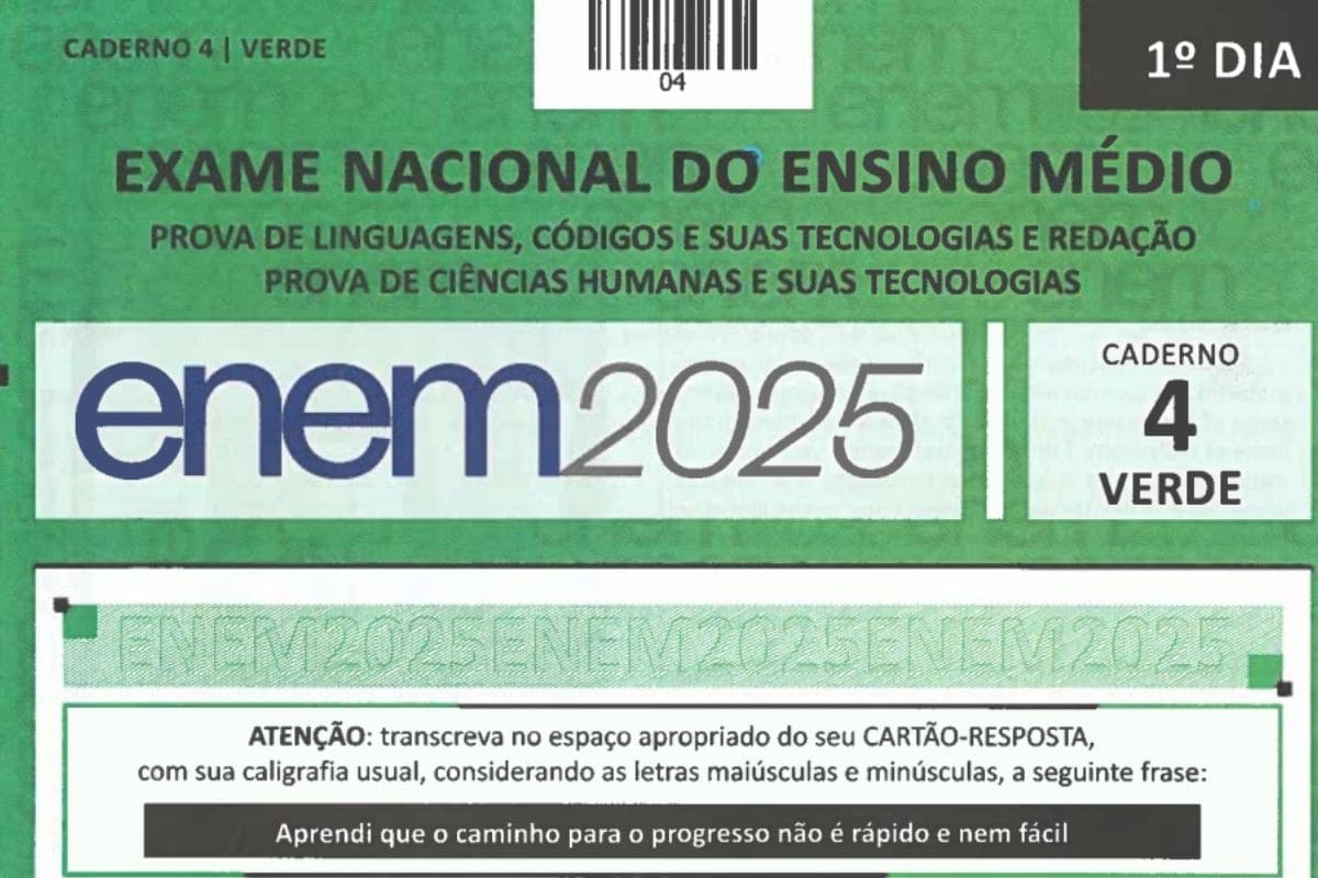 Onde ver o caderno de questões do Enem 2025?