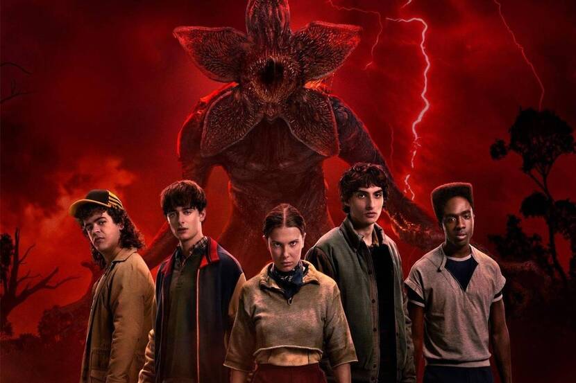 capa de lançamento da nova temporada de stranger things pela Netflix