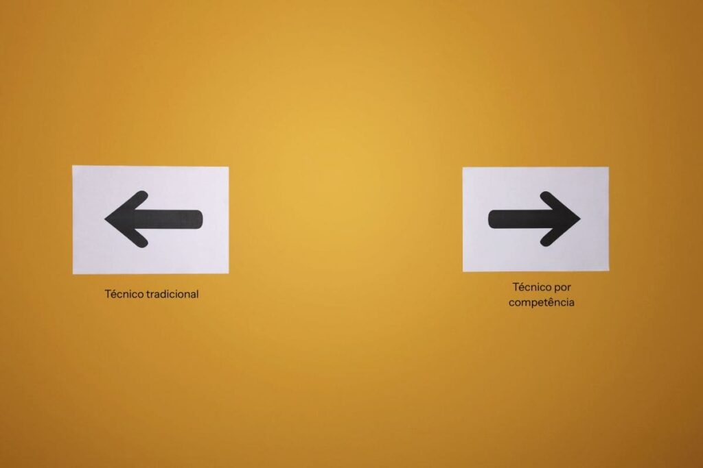 diferença entre técnico tradicional e técnico por competência