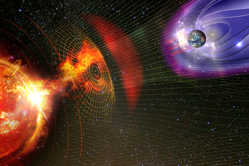 efeito da aurora boreal e tempestade solar na terra