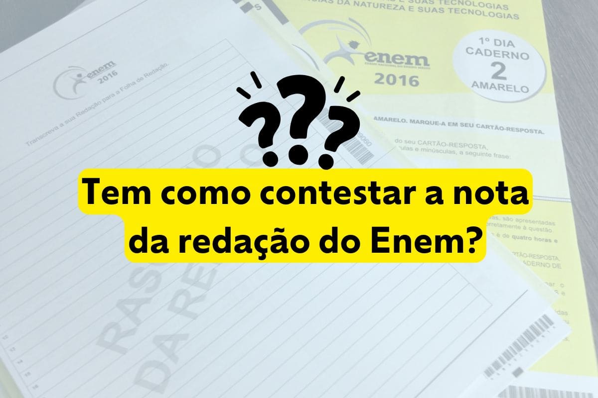 Tem como contestar a nota da redação do Enem 2025?