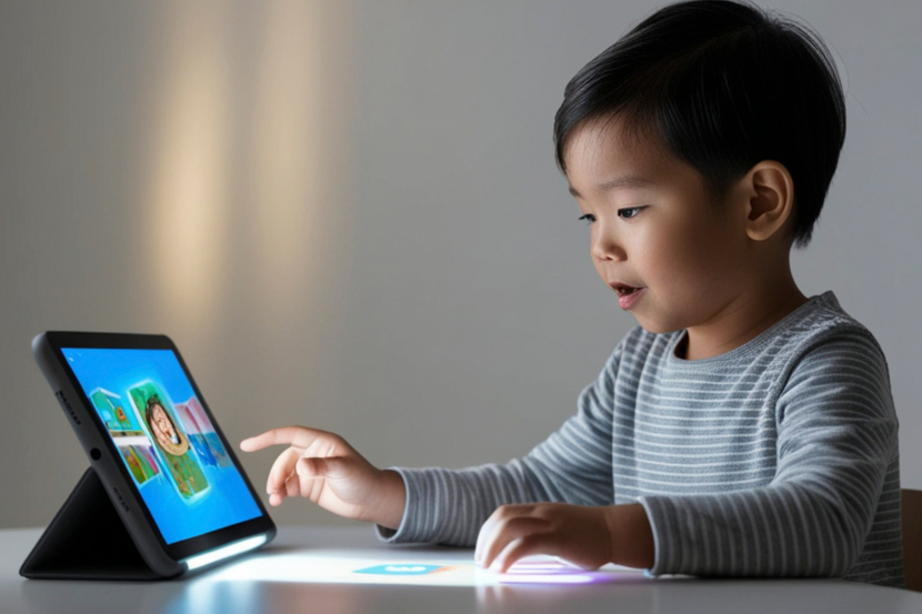 criança no tablet sem supervisão mostrando importância do ECA Digital