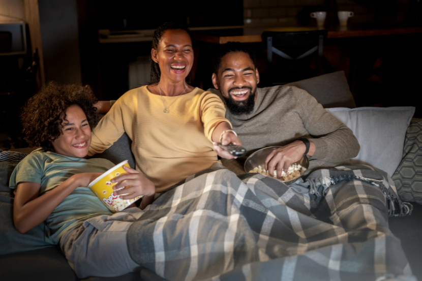 sessão cinema em casa no feriado de carnaval