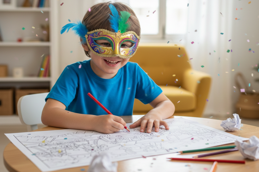 10 desenhos de carnaval para colorir e imprimir grátis 