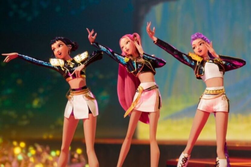 cena do filme Guerreiras do K-pop como uma das animações indicadas Oscar 2026