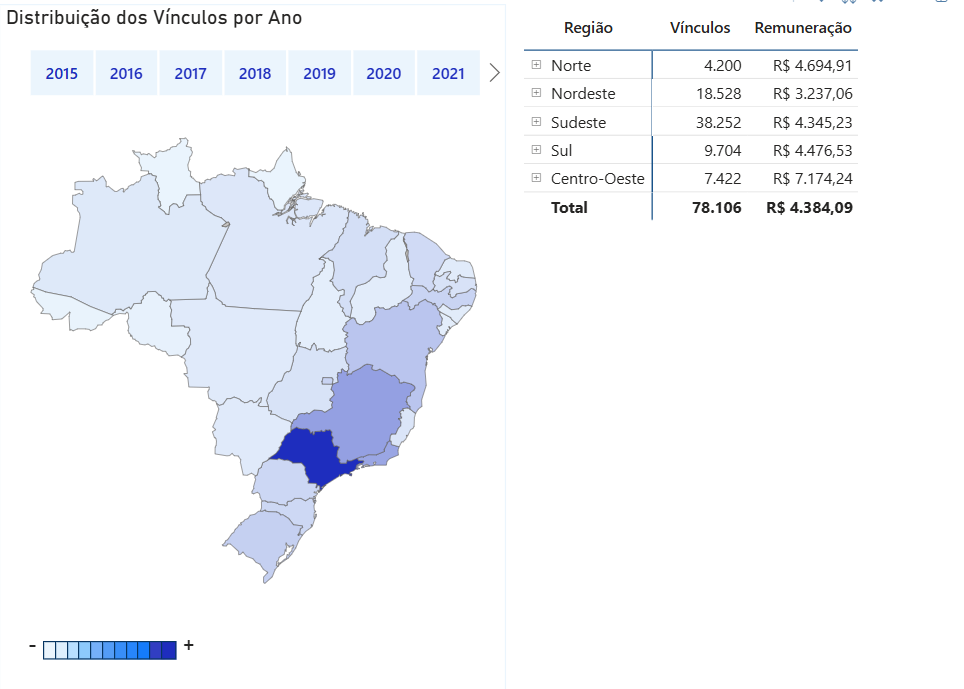 Infográfico detalhado das regiões brasileiras e respectivas faixas salariais em fisioterapia.