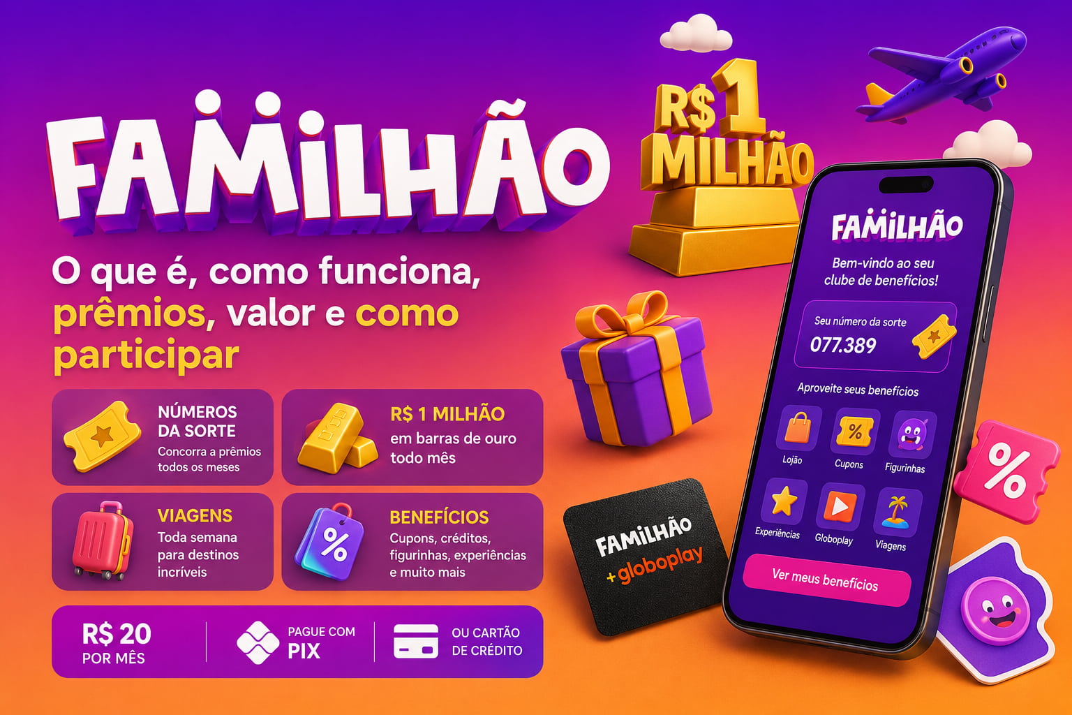 O que é o Familhão? Veja como funciona, prêmios, valor e como participar