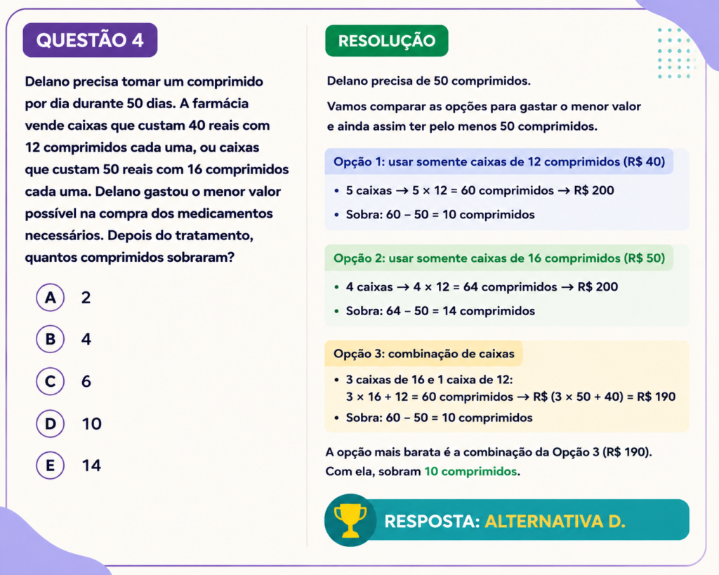 Questão 04 Obmep 2026 Nível 1