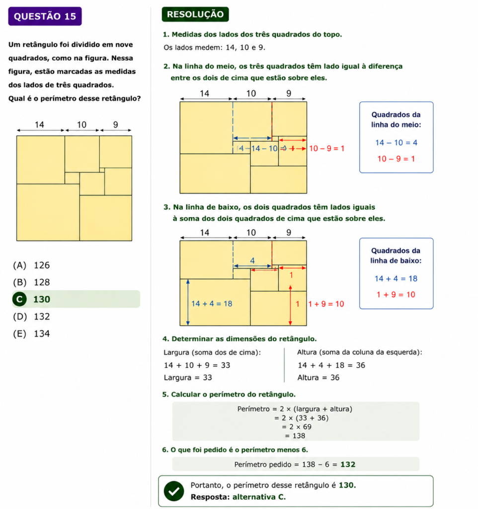 Questão 15 Obmep 2026 Nível 1