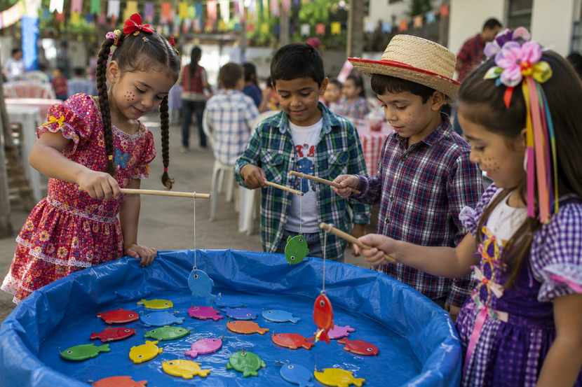 pescaria é uma brincadeira de festa junina clássica