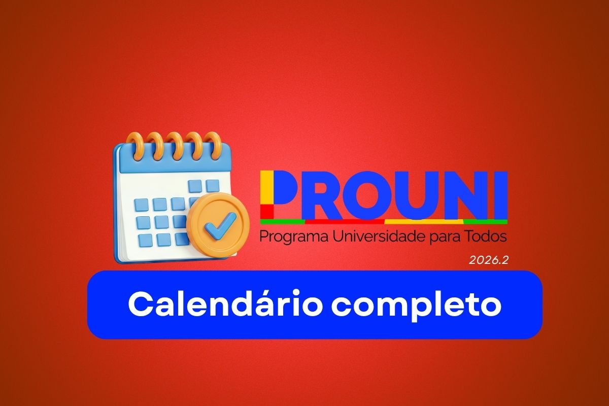 Calendário Prouni 2026.2: datas de inscrição, resultado e lista de espera