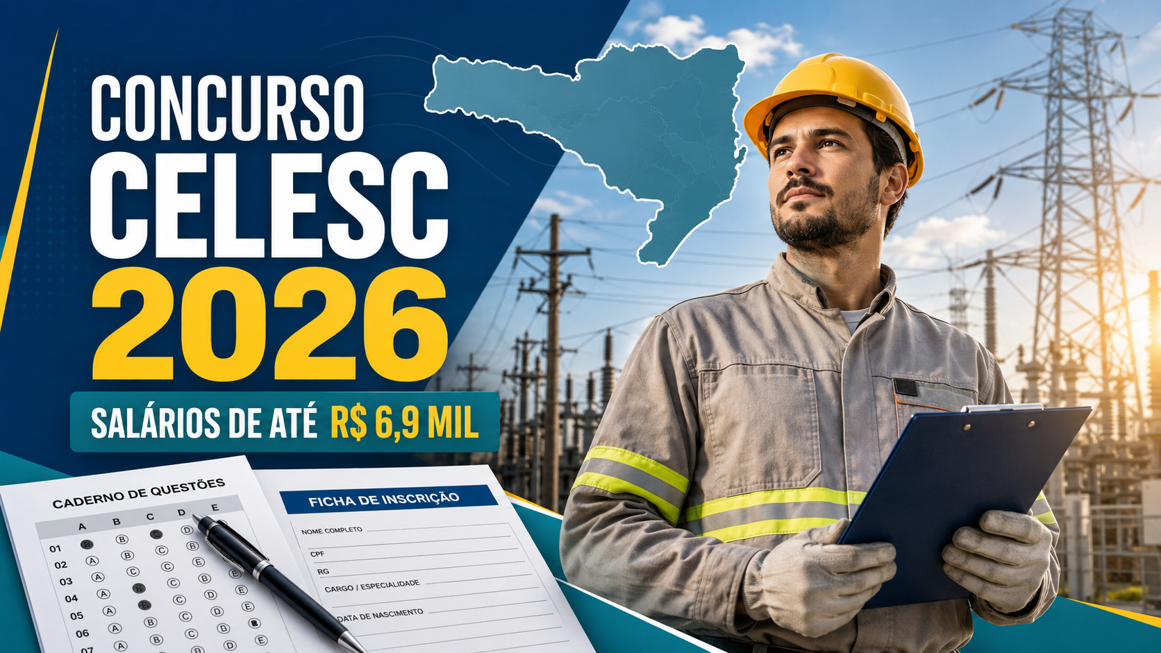 Celesc abre novo concurso com salários de até R$ 6,9 mil; veja quem pode participar