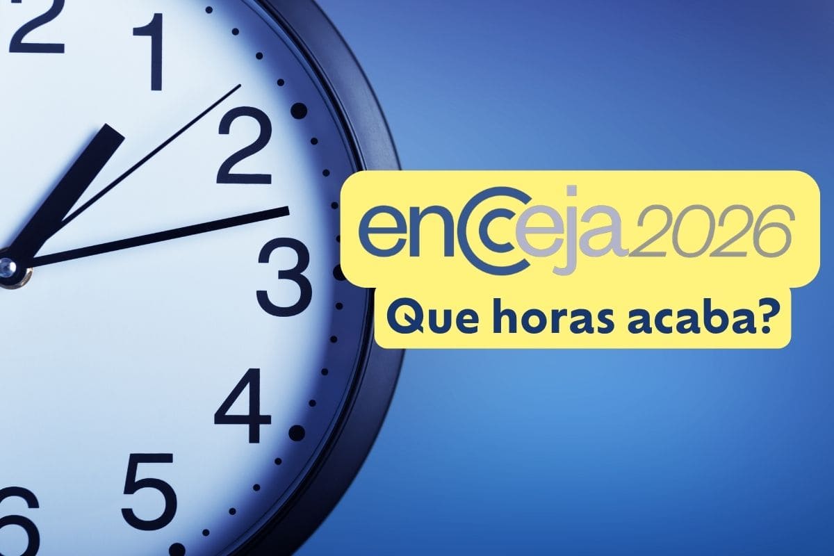Que horas acaba a prova do Encceja 2026? Veja horários