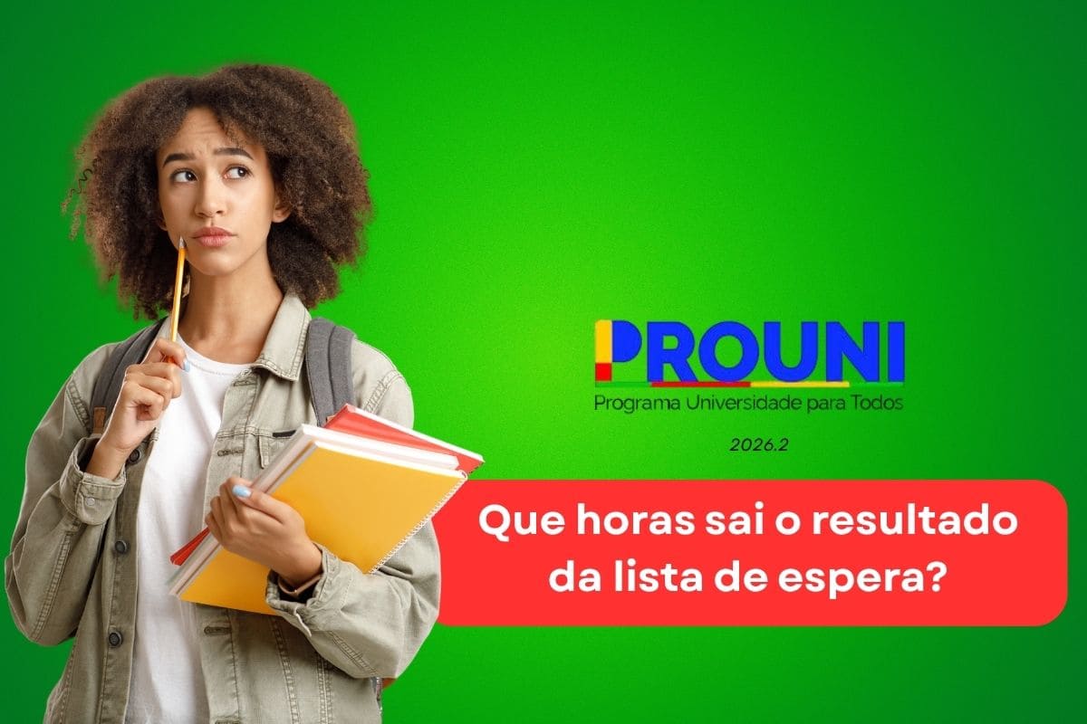 Que horas sai o resultado da lista de espera do Prouni 2026.2?