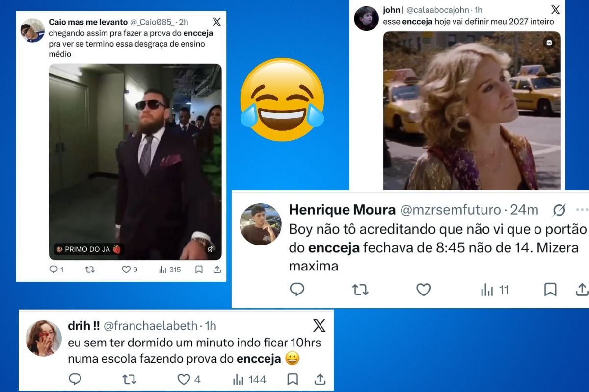 Memes do Encceja 2026: candidatos reagem com aplicação da prova