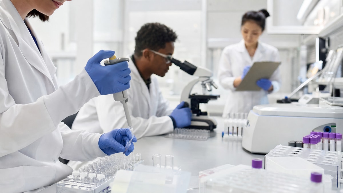 biólogo em laboratório