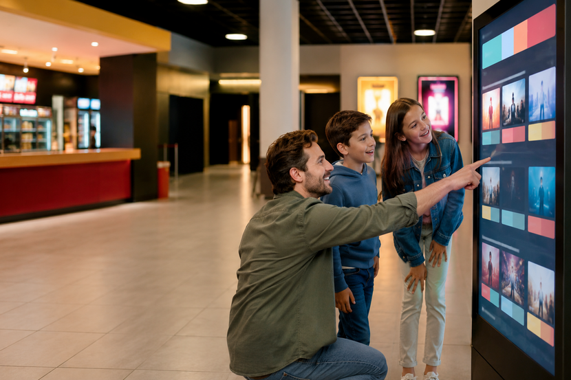 Família escolhe uma sessão durante a Semana do Cinema 2026 em setembro