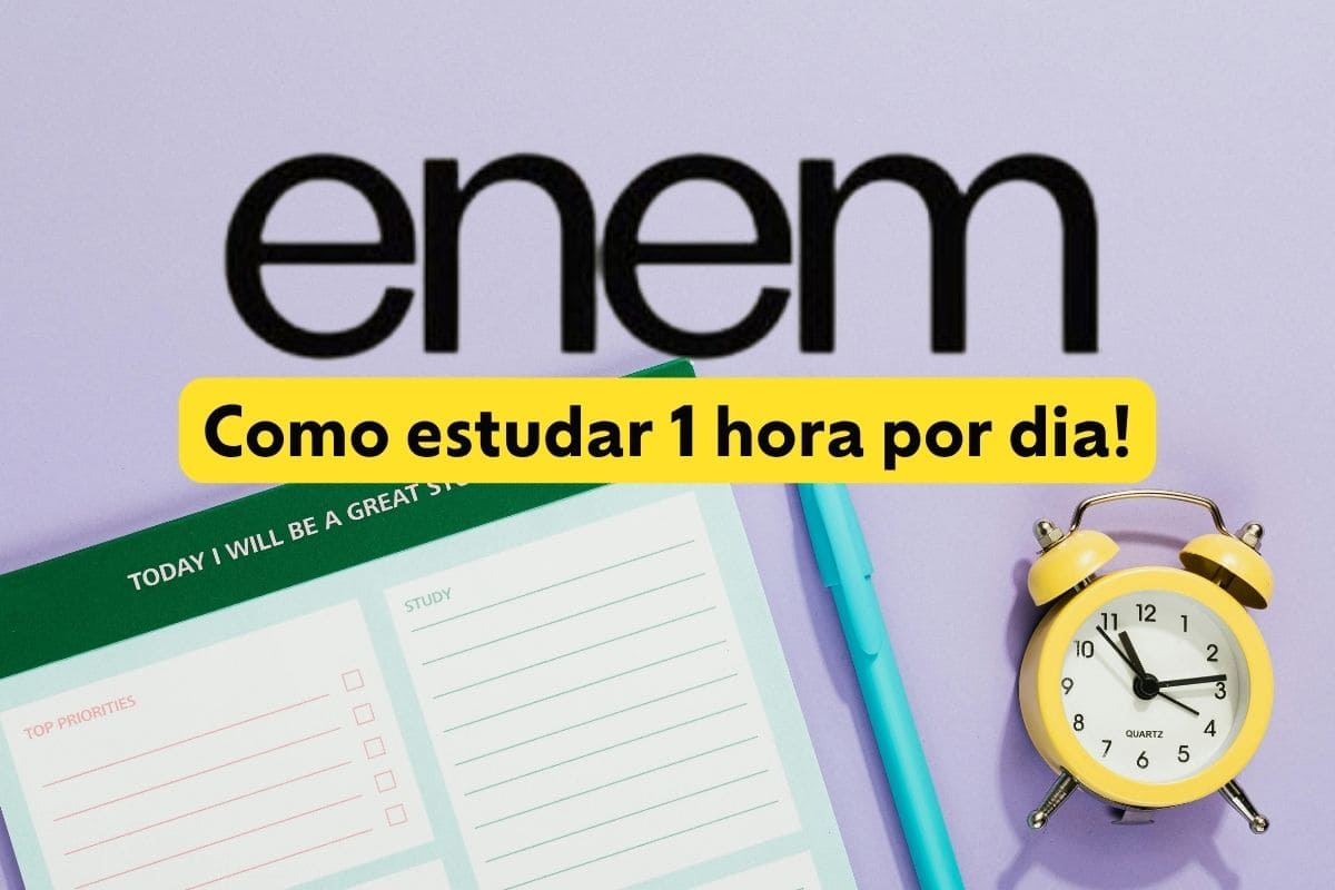Como estudar 1 hora por dia para o Enem 2026?