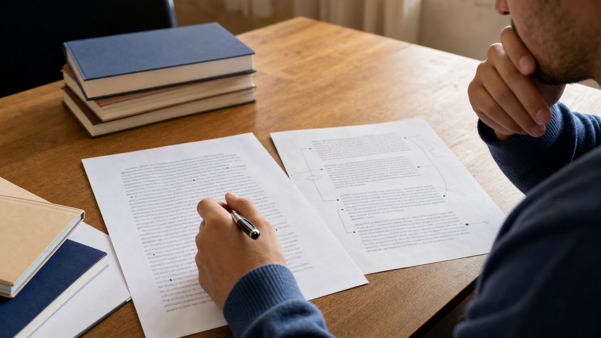 Leitura crítica de uma redação considerando argumentação e estrutura além dos erros linguísticos