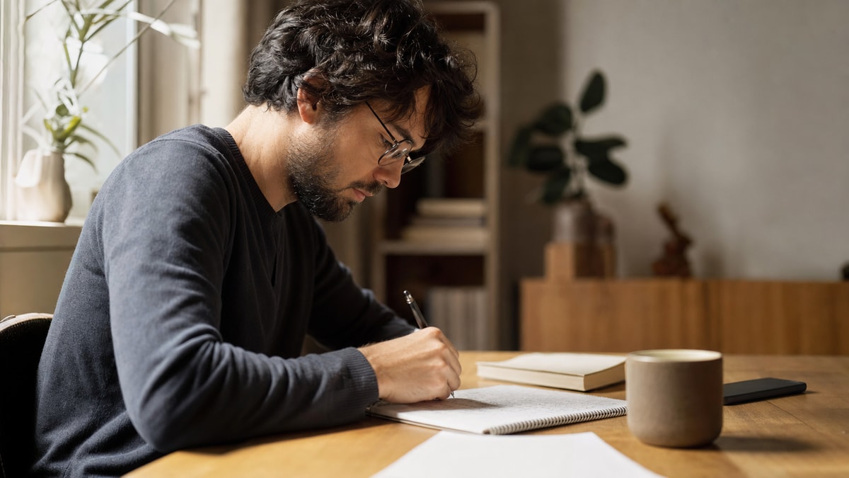 Ambiente de trabalho preparado para um bloco de concentração sem notificações
