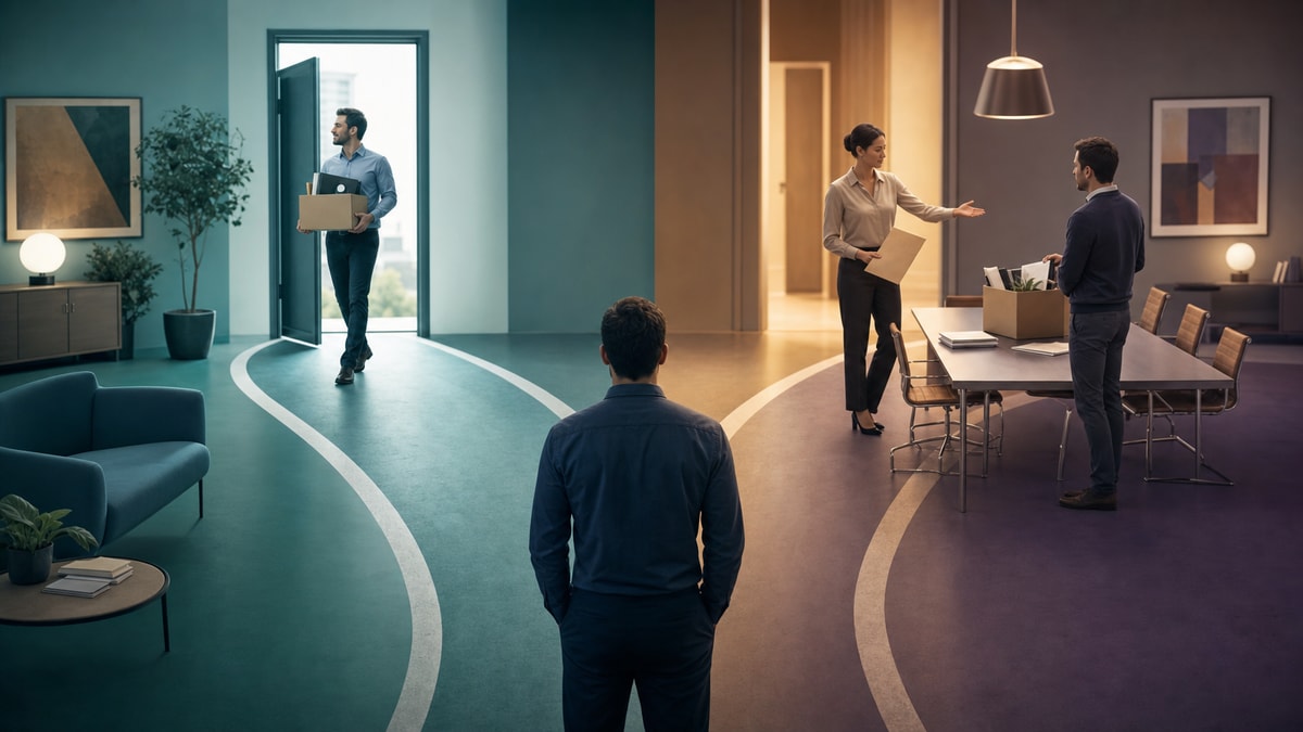 Representação visual das diferentes formas de encerramento do contrato de trabalho
