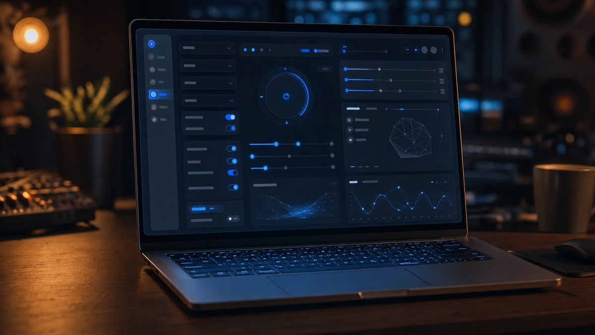 Tela de computador com representação gráfica de painel de preferências e seleção de opções de sistema.