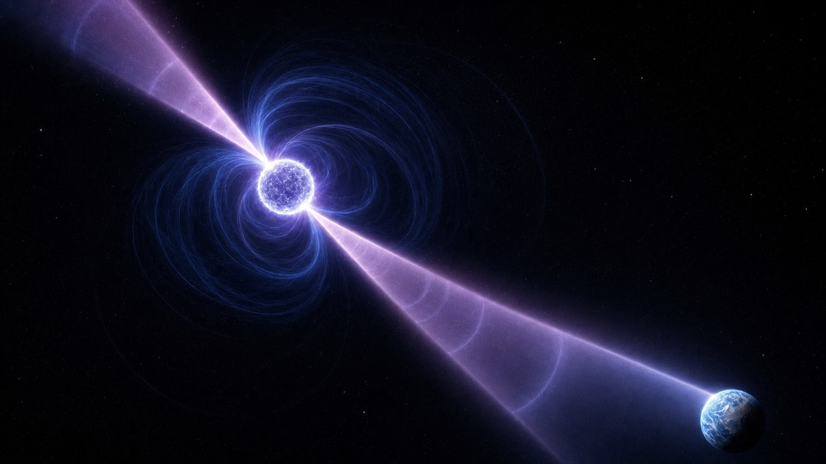 O efeito farol do pulsar Feixe de um pulsar varrendo o espaço e passando pela direção da Terra