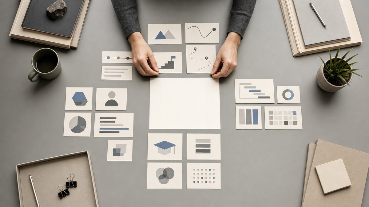 Elementos essenciais Elementos organizados para estruturar um resumo profissional