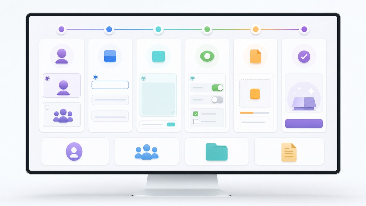 Etapas de criação Formulário abstrato organizado em etapas para configurar um novo repositório