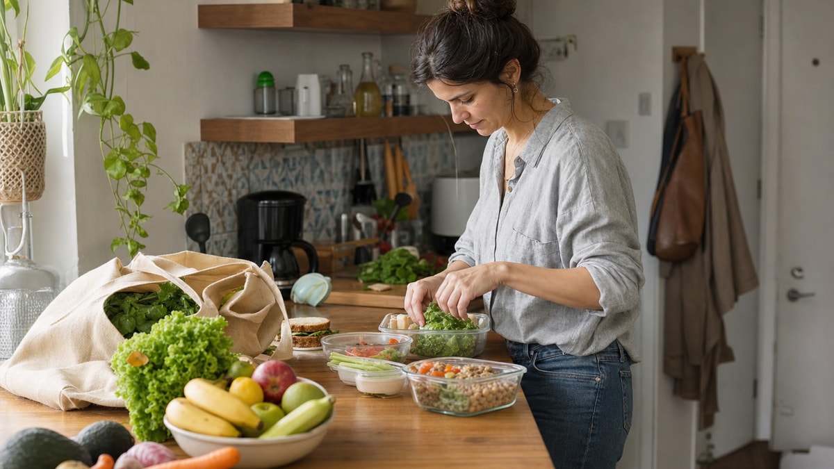 Organização da rotina Alimentos preparados e organizados para facilitar a rotina alimentar da semana
