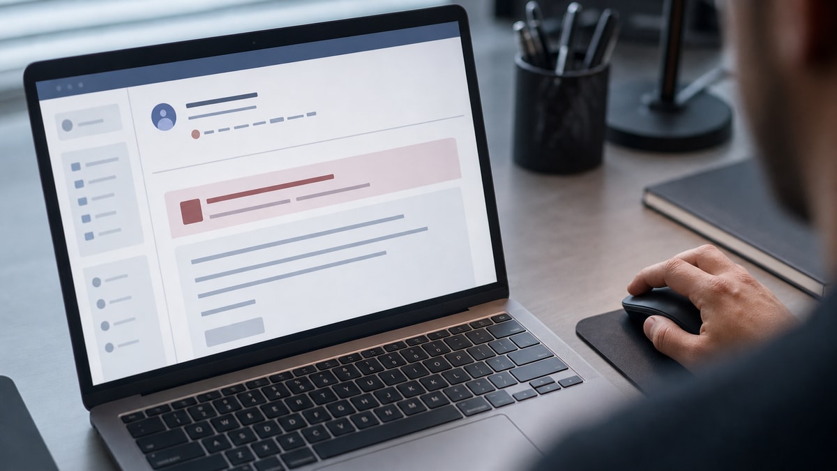 E-mail de cobrança suspeito com diferença entre o nome exibido e o endereço do remetente