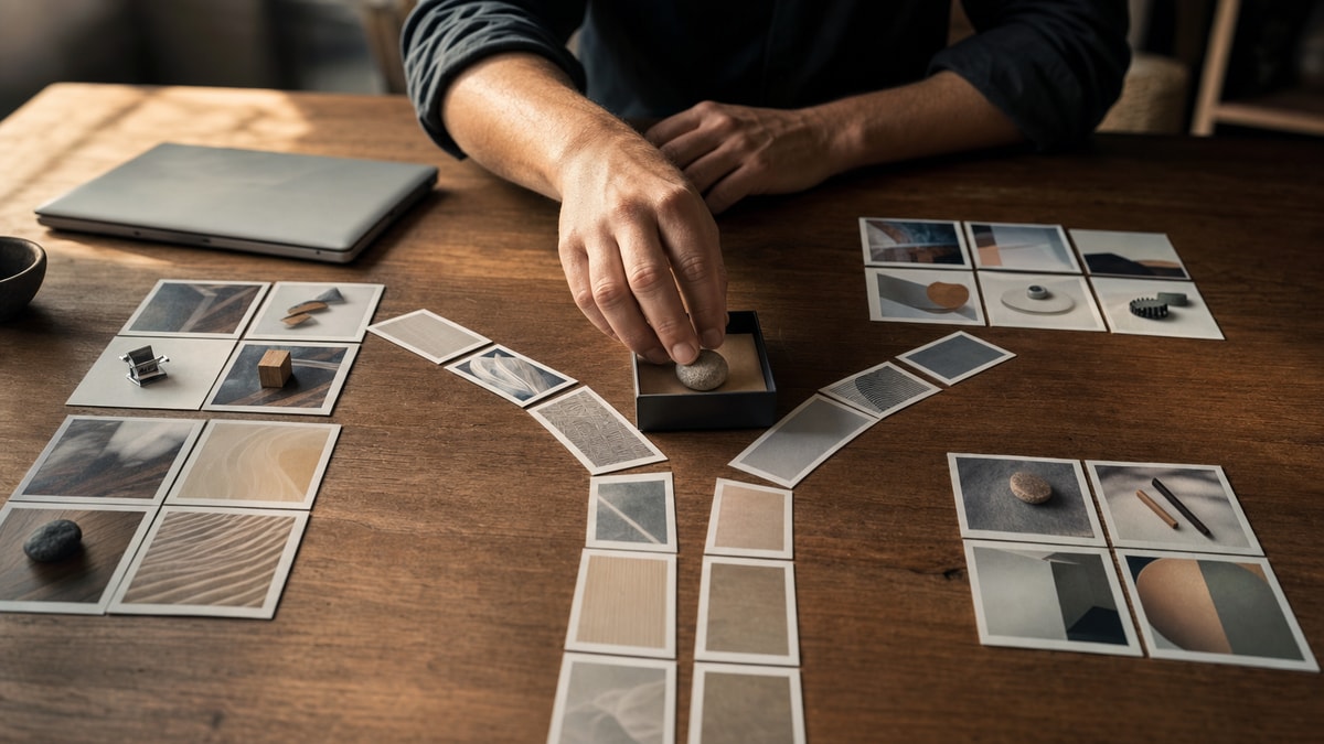 Reflexão prática sobre a carreira Mãos organizam experiências e possibilidades para refletir sobre os próximos passos da carreira