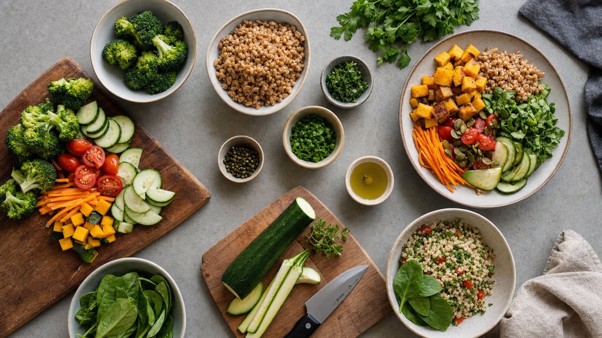 Variedade com os mesmos ingredientes Ingredientes reaproveitados em preparações diferentes para variar as refeições da semana
