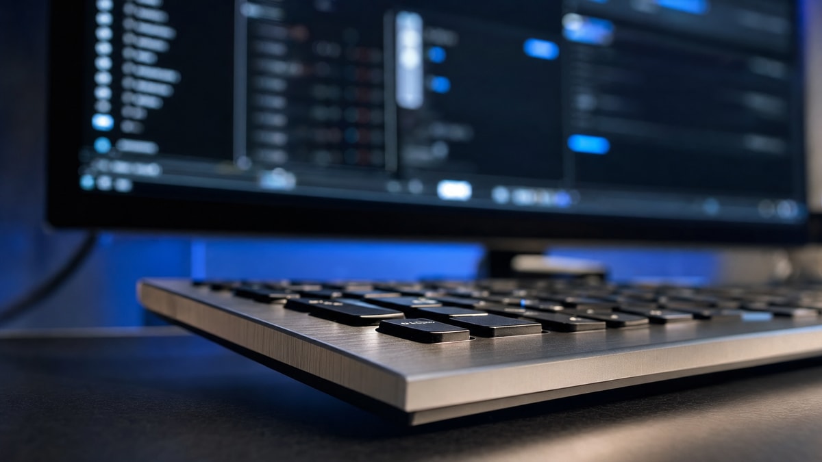 Linha de comando estilizada em tela de computador para verificação de versão de software em ambiente de sistema operacional.